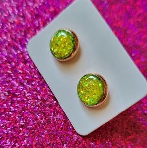 Hand made glitter earrings